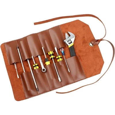 Borsa porta attrezzi arrotolabile in pelle
